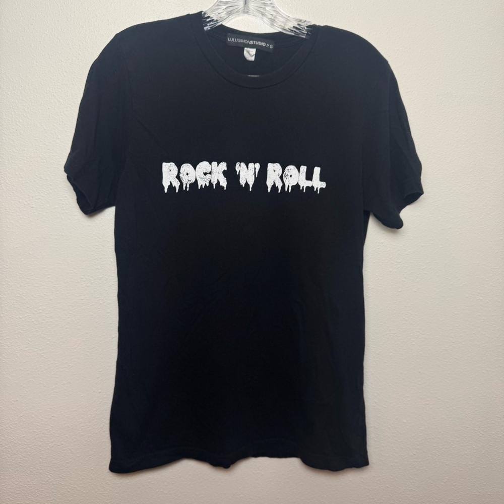 Black Rock 'N' Roll Graphic Tee LuLu Simon Studio  House of LuLu‎ Grunge Shirt